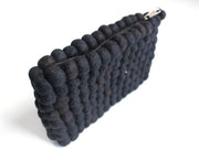Black Felt Balls Women Clutch Purse - nepacrafts