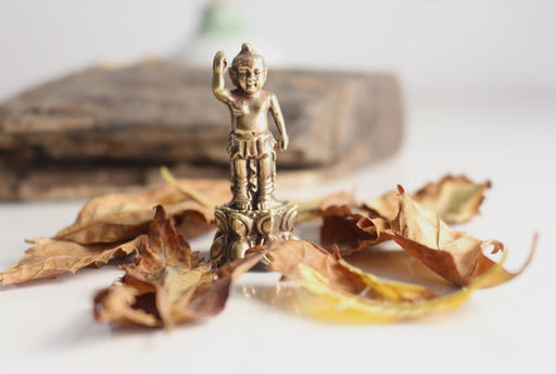Tiny Standing Lotus Baby Buddha - nepacrafts