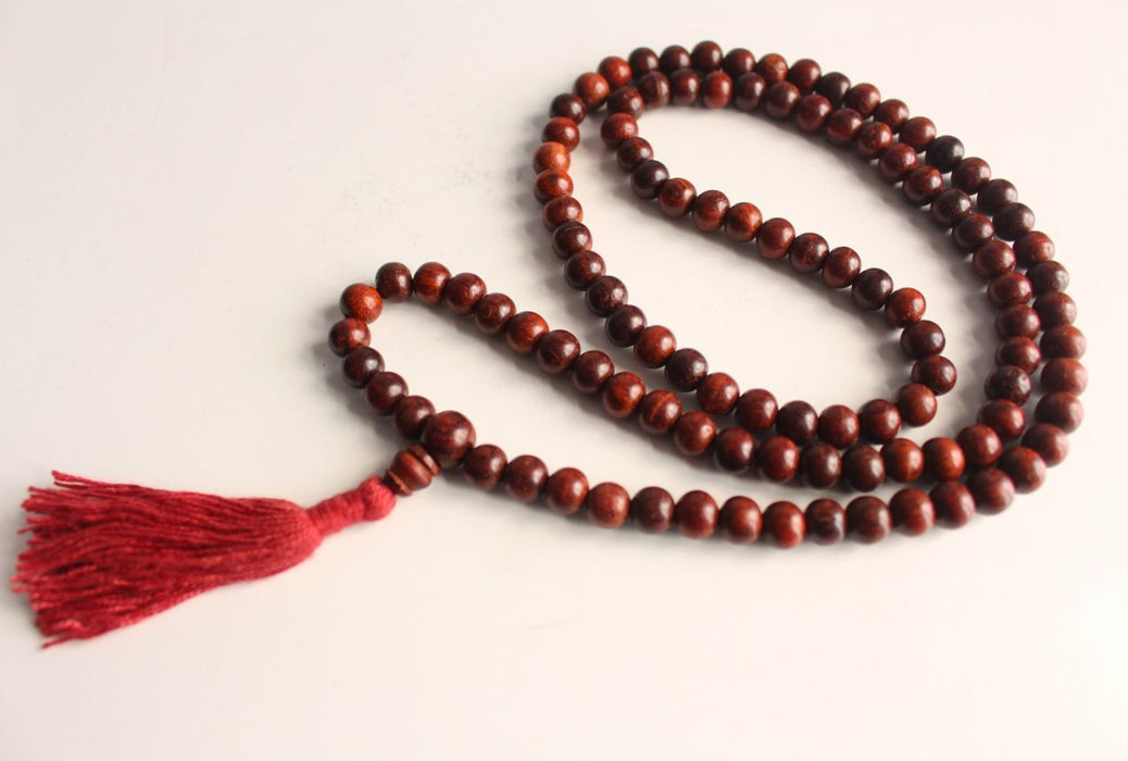 Rosewood Beads Tassel Prayer Mala - nepacrafts