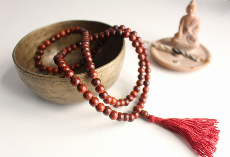 Rosewood Beads Tassel Prayer Mala - nepacrafts