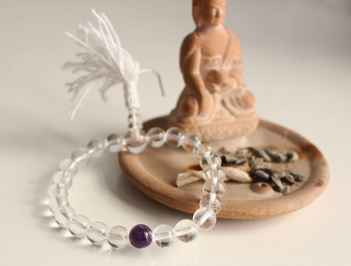 Clear Quartz Crystal Bracelet with Tassel - nepacrafts