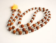 Rudraksha and Crystal 108 Prayer Mala - nepacrafts