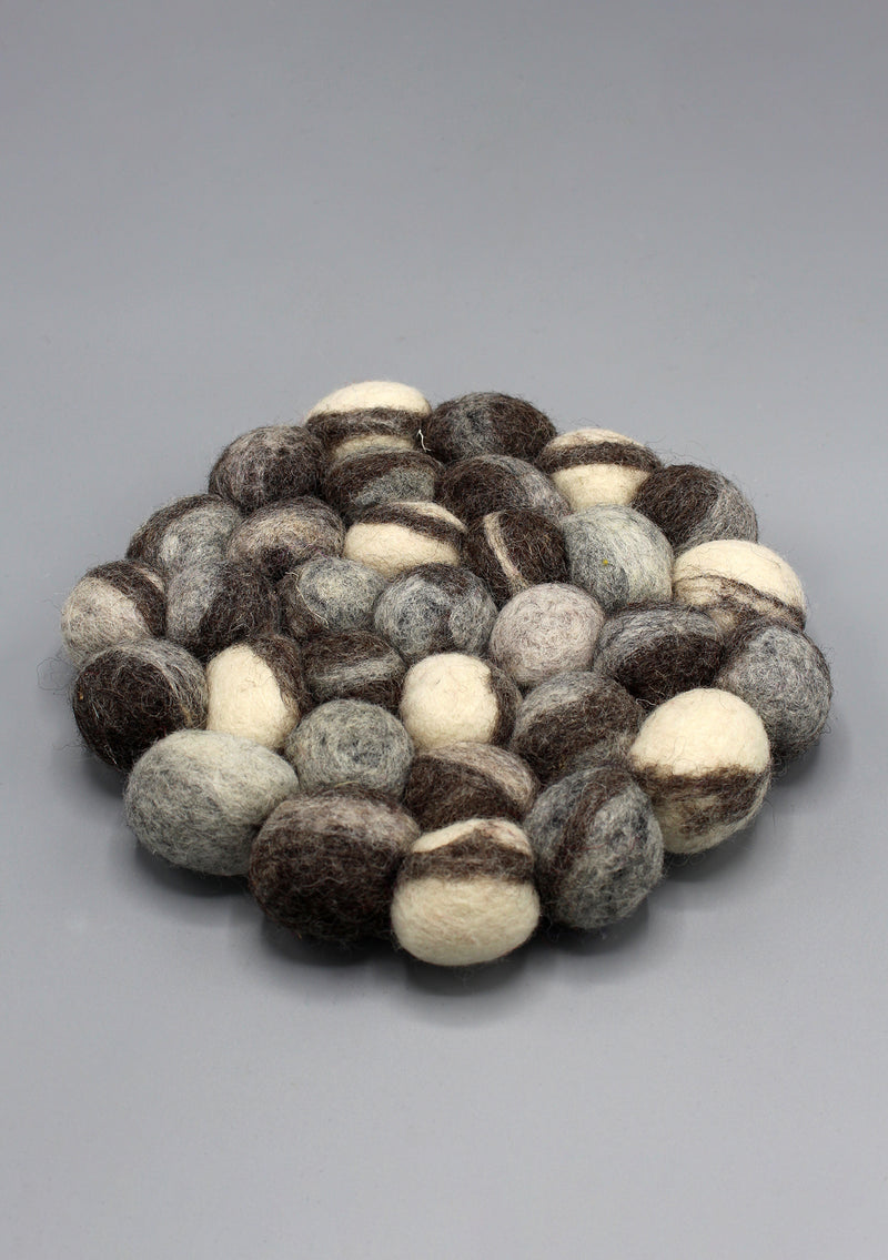 Ecofriendly Natural Color Felt Ball  Trivet