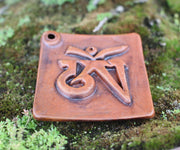 Terracotta Tibetan Om Incense Burner - nepacrafts