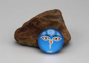 Buddha Eyes Glass Fridge Magnet - nepacrafts