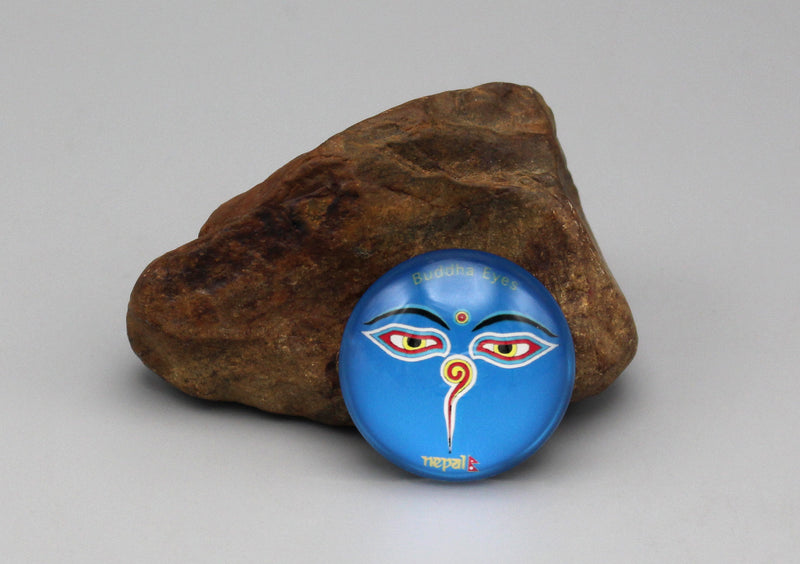 Buddha Eyes Glass Fridge Magnet - nepacrafts