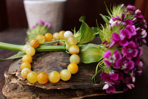 Stretchable Amber Wrist Mala - nepacrafts