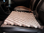 Gray and Black Felt Balls Woolen Mat and Rugs - nepacrafts