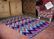 Rectangular Multicolor Felt Ball Rug - nepacrafts