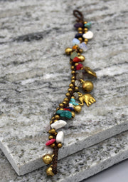 Multicolor Baby Girl Brass Bell Anklet - nepacrafts