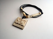 Elephant Carved Bone Pendant Necklace - nepacrafts