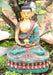 8.5" High Amitabh Buddha Statue Inlaid Turquoise and Coral - nepacrafts