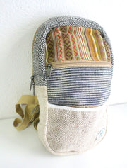Medium Sized Cotton Blended Hemp BackPack - nepacrafts