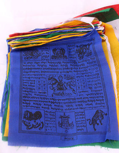 Tibetan  Prayer Flags Roll 5 Metre Long  Pure Cotton
