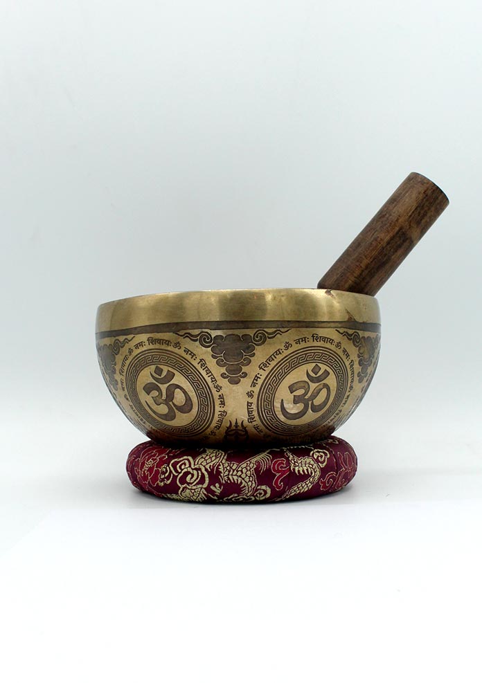 Fine Arts Shiva Mantra Mandala Etched Singing Bowl-6 inch