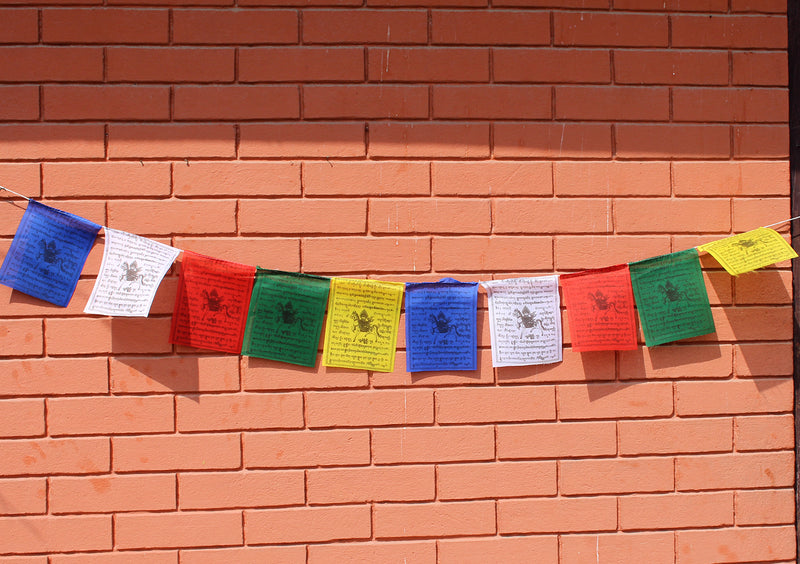 Cotton Windhorse Prayer Flags, Medium Tibet Flags, Single Roll