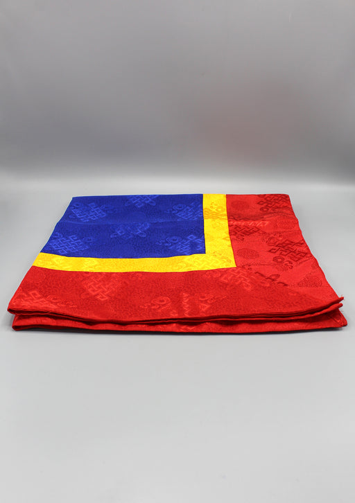 Blue Endless Knot Buddhist Altar Cloth - nepacrafts