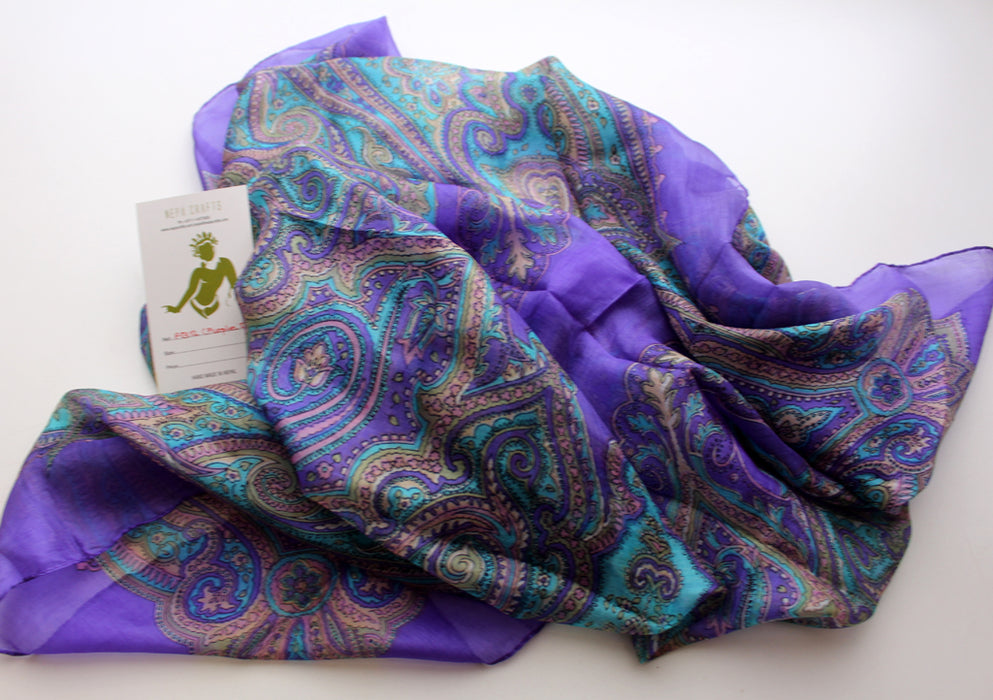 Vibrant Color Soft and Stylish Bandanas Silk Scarves, Summer Accessories - nepacrafts