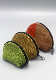 Set of Three Eco-friendly Hemp Zipper Coin Purse - nepacrafts