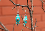 Flower Drop Sterling Silver Dangle Earrings - nepacrafts