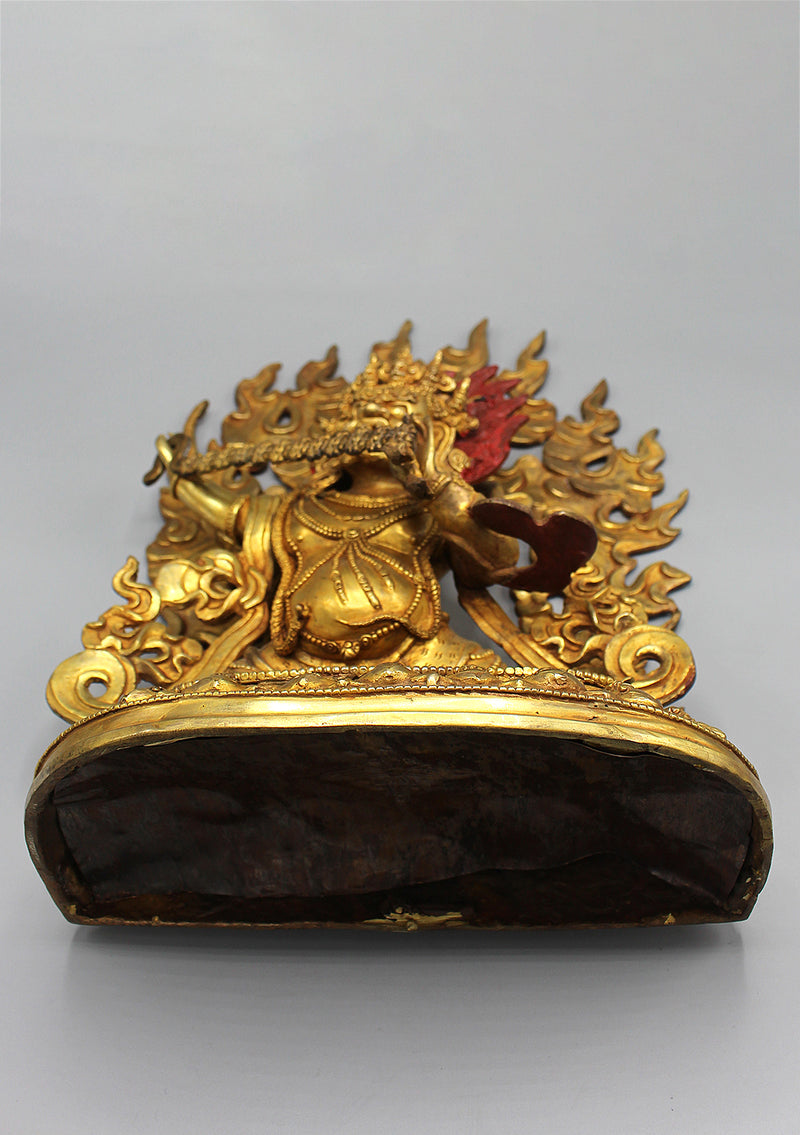 Gold Plated 15" High The Wrathful Deity Vajrapani Statue