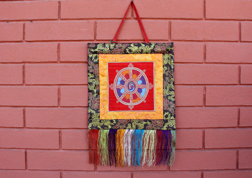 Tibetan Lukcy Symbol Wall Hanging Banner - nepacrafts