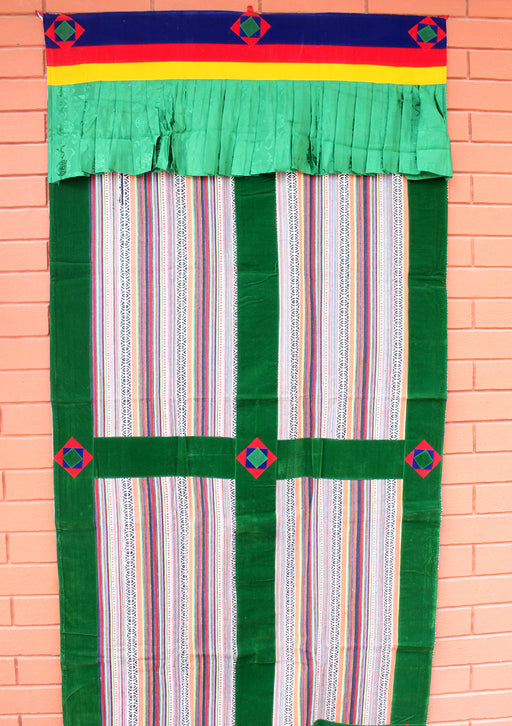 Multicolor Bhutanese Woven Fabric Cotton Door Curtain Cover - nepacrafts