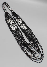 Black and White Multi-Layer Glass Beads Women's Necklace - nepacrafts