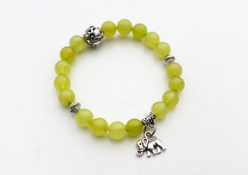 Elephant Charm Stone Beaded Bracelet - nepacrafts
