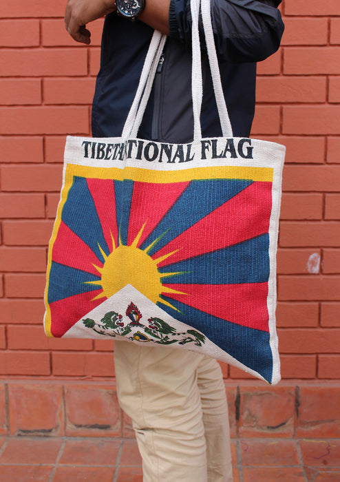 Jute Tibet Flag Bag