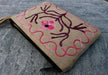 Soft Suede Flower Pattern Embroidered Handmade Coin Purse - nepacrafts