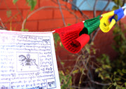 Set of Five Cotton Windhorse Prayer Flags, Tibet Flags - nepacrafts