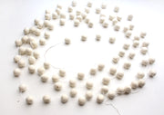 All White Felt Ball Christmas Hanging Home Decor - nepacrafts