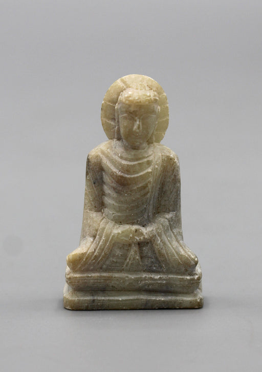 Meditating Buddha Statue carved on a marble 1.6" High - nepacrafts