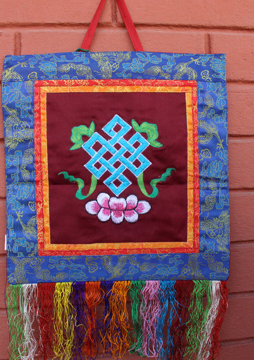 Tibetan Lukcy Symbol Wall Hanging Banner - nepacrafts