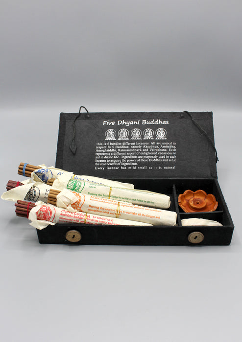 Five Dhyani Tibetan Incense Buddha Gift Box