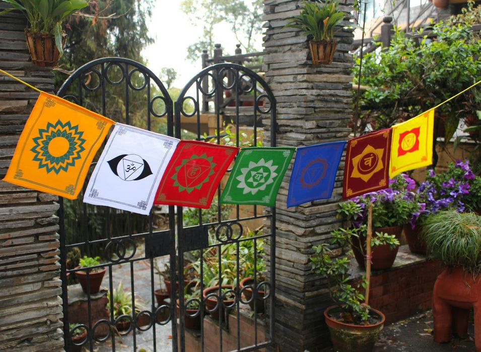 The Seven Chakra Prayer Flags