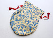 Colorful Silk Brocade Drawstring Mala Bag - nepacrafts