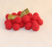 1 cm Colorful Felt Balls-Red, Black, Yellow, Blue, Gray - nepacrafts