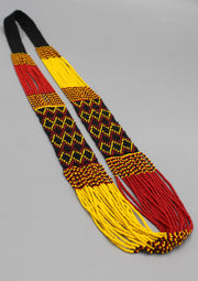 Hand Crochet Yellow and Black Women's Necklace - nepacrafts
