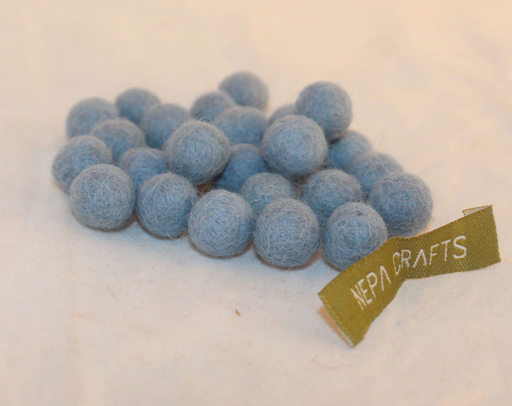 1 cm Colorful Felt Balls-Red, Black, Yellow, Blue, Gray - nepacrafts