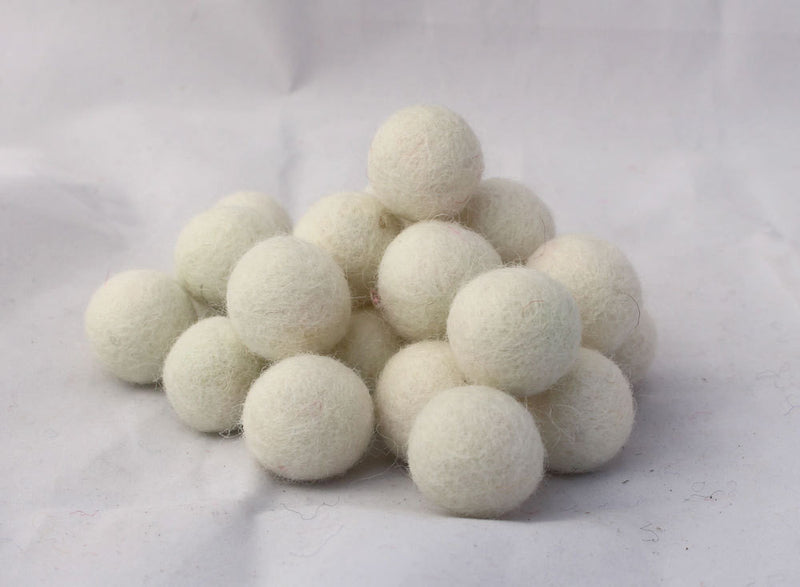 2 cm/20mm Felt Balls-White, Green,Gray, Turquoise, Purple - nepacrafts