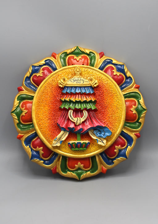 Auspicious Symbol Victory Clay Wall Hanging - nepacrafts