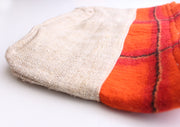 Orange and Black Felt Wool Lining Hemp Shoulder Carry Bag - nepacrafts