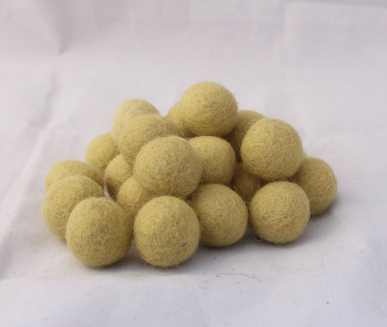 2cm/20mm Felted Wool Balls-Green, Beige, Pink, Brown - nepacrafts