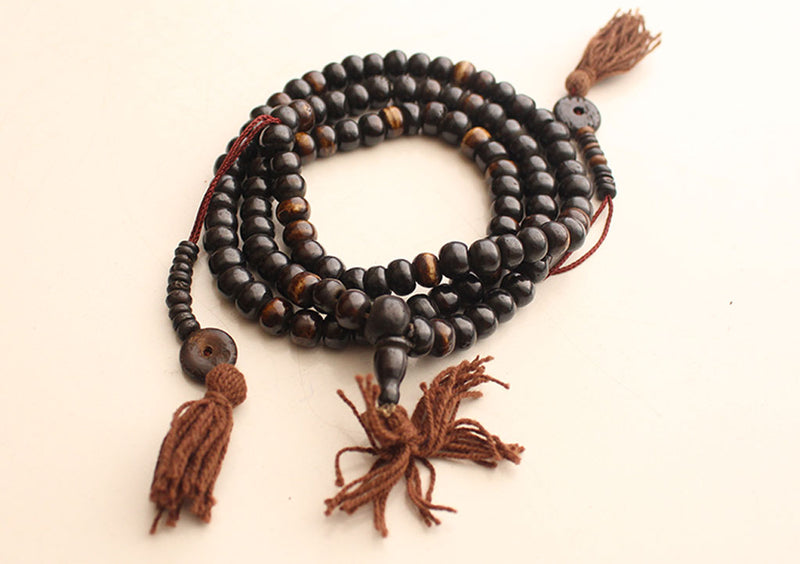 Yak Bone Tibetan Meditation Mala with Counter - nepacrafts