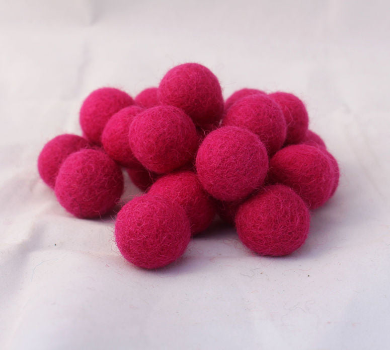 2cm/20mm Felted Wool Balls-Green, Beige, Pink, Brown - nepacrafts