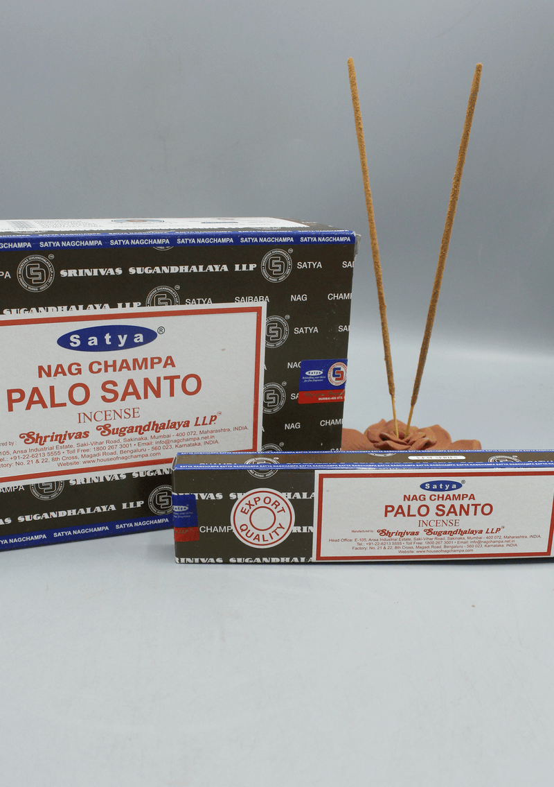 Satya Nag Champa Palo Santo Incense Sticks, Set of 12 Packs, Each 15 g