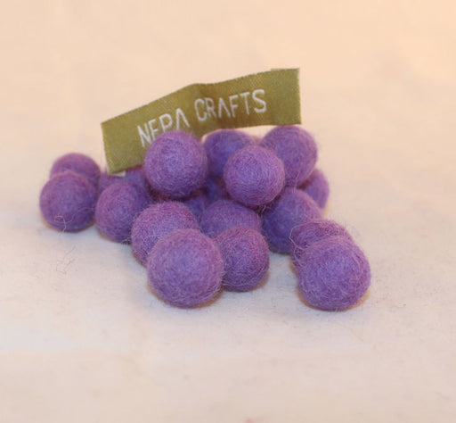 1cm Soft Felt Balls-Purple, Yellow, Pink, Dark Pink - nepacrafts