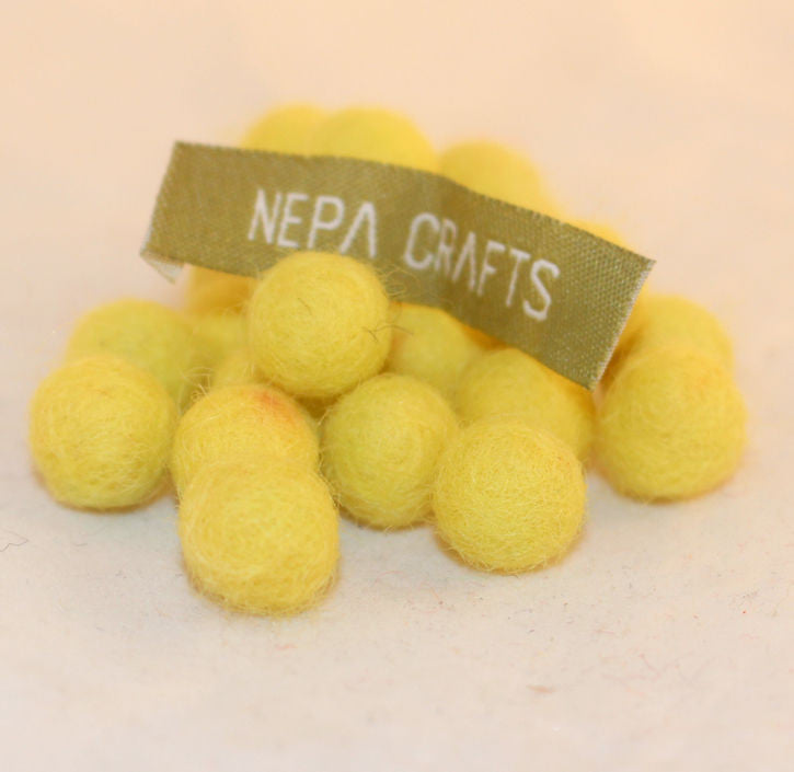 1cm Soft Felt Balls-Purple, Yellow, Pink, Dark Pink - nepacrafts